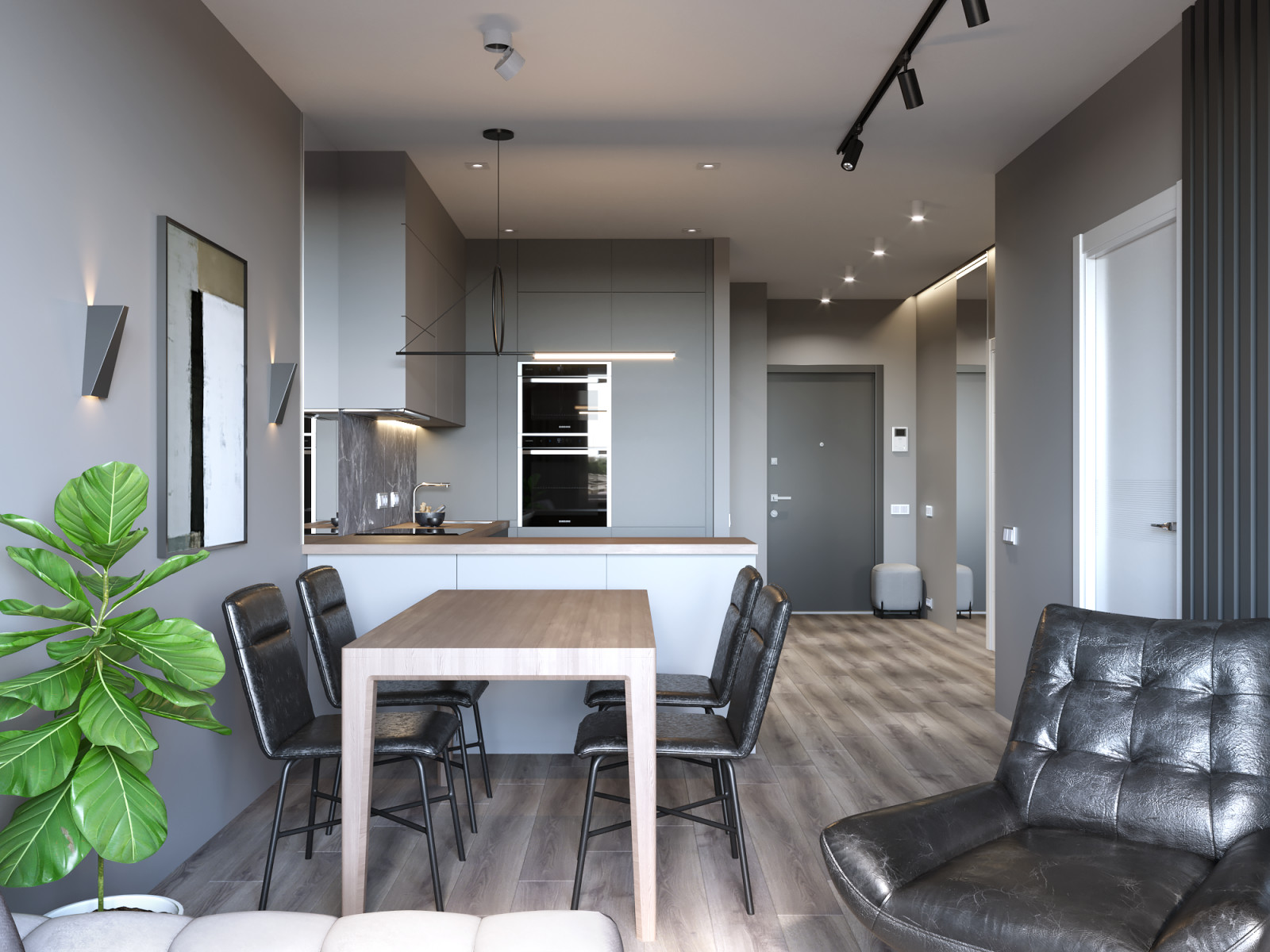 Проект квартиры в Москве 61 м.кв