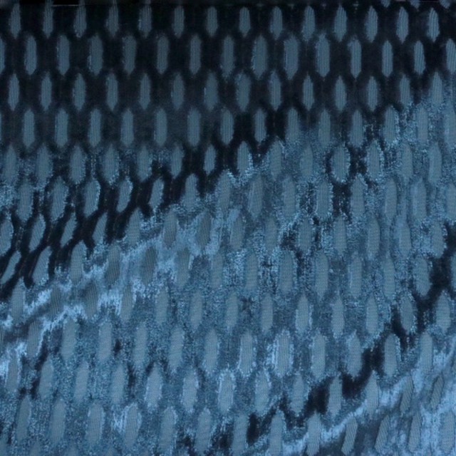 Barcelona Honeycomb Pattern Burn Out Velvet Upholstery Fabric