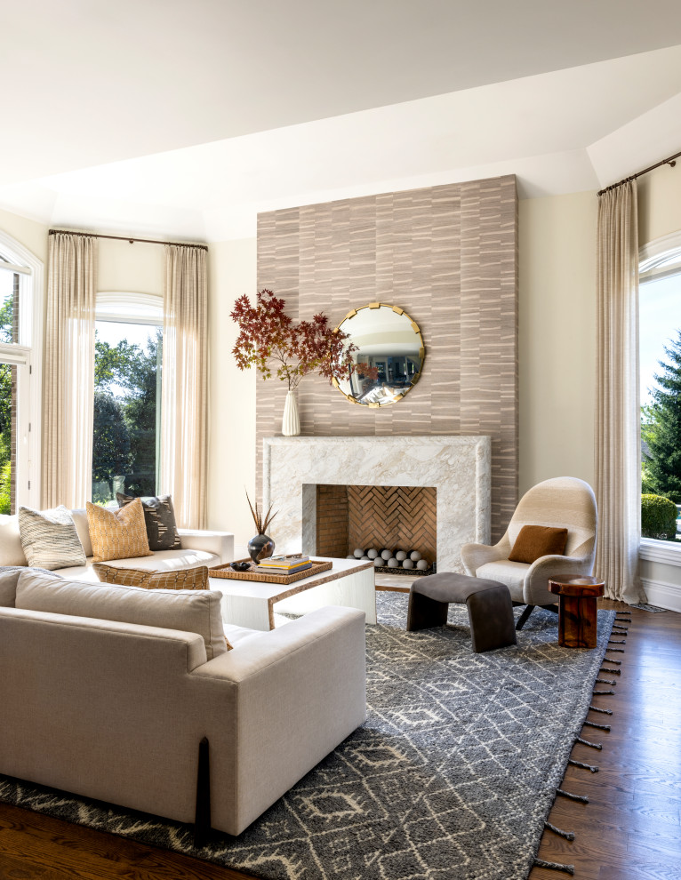 Cresskill, Brick Manor - Transitional - Living Room - New York - by ...