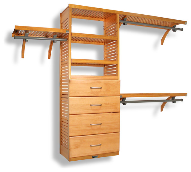 John Louis Home 16" Deep Closet Organizer, 4Drawer Transitional