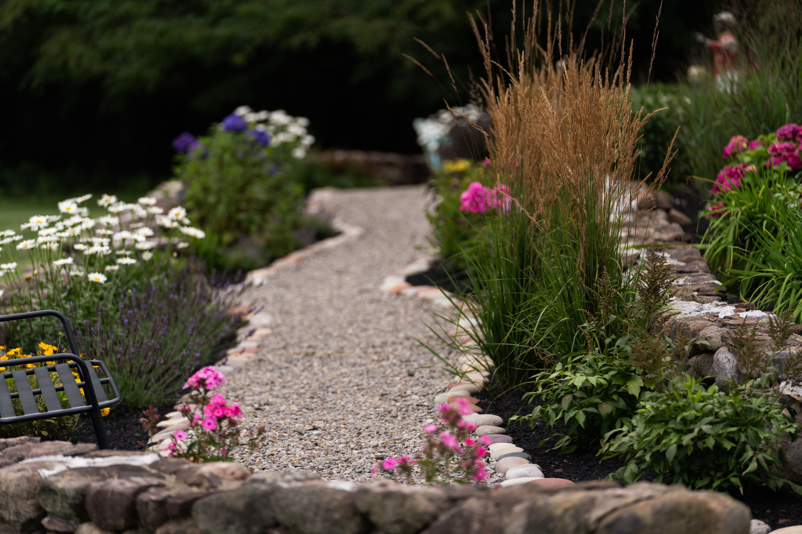 Showcase front landscaping with terraces