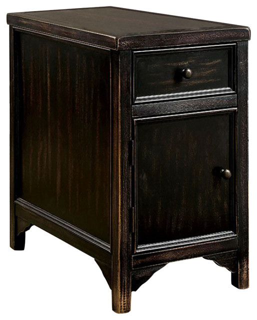 Transitional Style Side Table, Black Transitional Side Tables And
