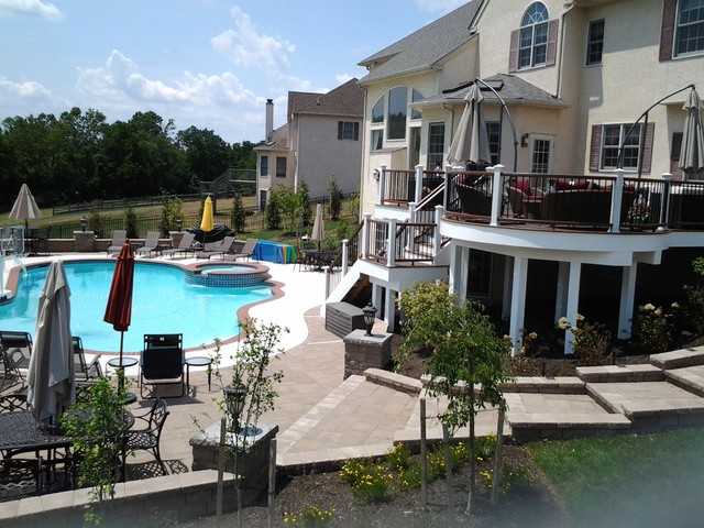 Multi-Level Trex Deck contemporary-terrace