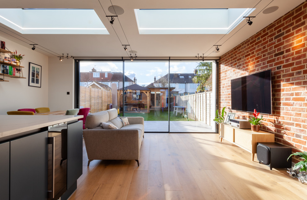 Wallington 1930's house design and build Modern Living Room