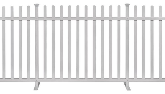 Lightweight Portable Vinyl Fence Kit with Base, Unassembled, 42"H x 92"W
