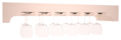 Stemware Glass Rack with Arched Panels in Pine, White Wash