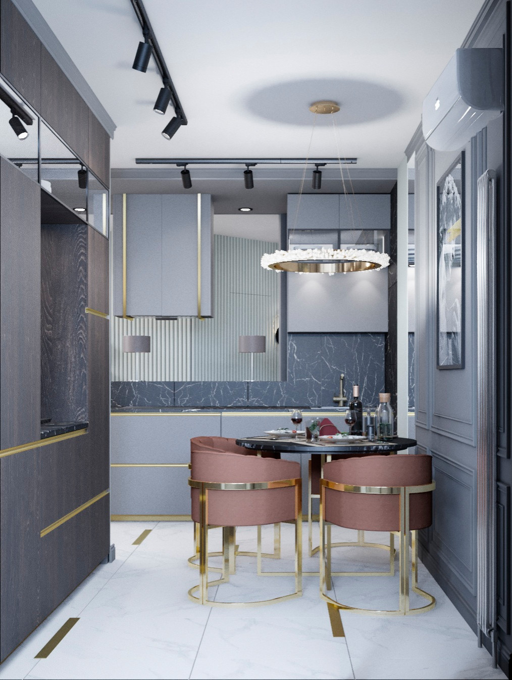 Буржуазная Эклектика в ЖК Крылья. 2к.кв. - 55 метров