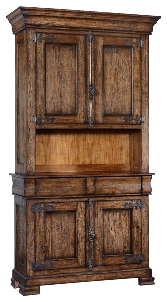 Side Philippe Rustic Pecan Wood French Cremone 4 Doors French