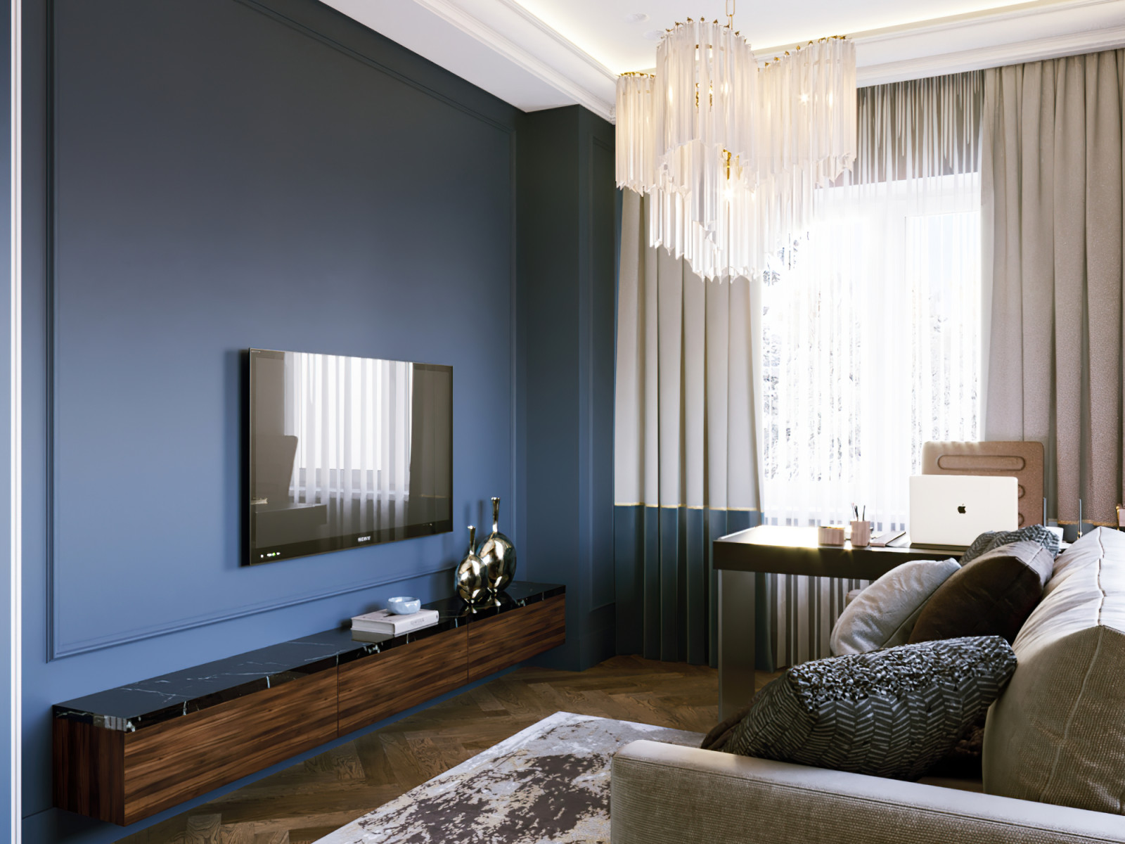 Интерьер загородного дома 280 кв.м КП Вешки