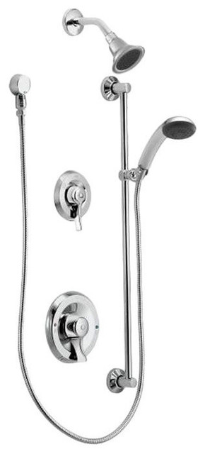 Moen T8342 Chrome Commercial 3-Function Shower System, 2.5 Gpm