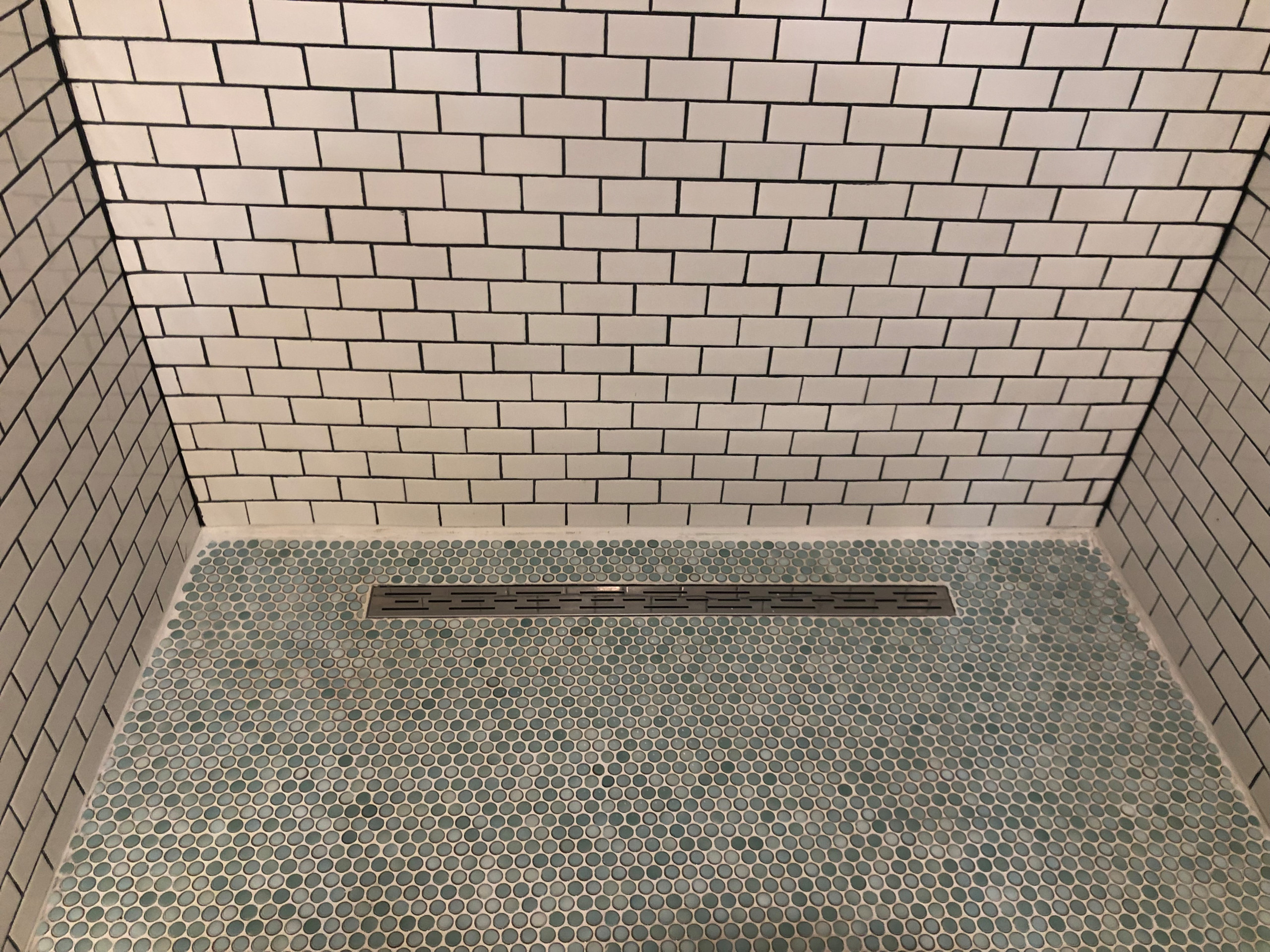 Curb less Custom Shower Pan With Rainfall Drain