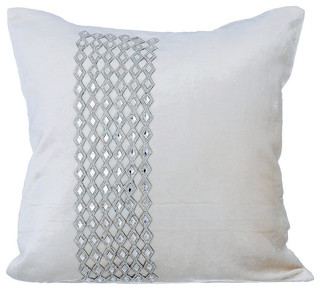 white glitter cushions