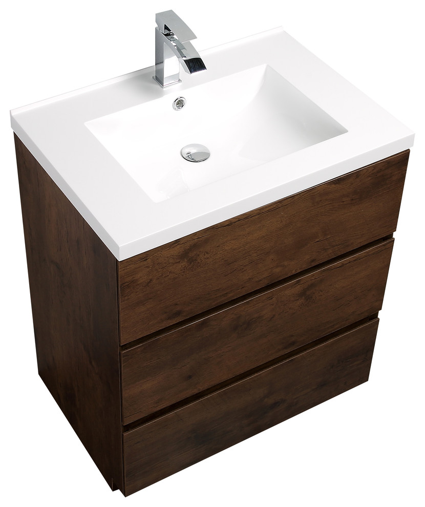 AlmaEdison Freestanding Vanity with Sink, 30" Modern Bathroom Vanities And Sink Consoles