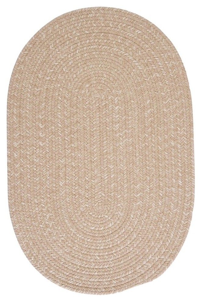 Colonial Mills Tremont TE99 Oatmeal Traditional Area Rug, 7'x9' Oval