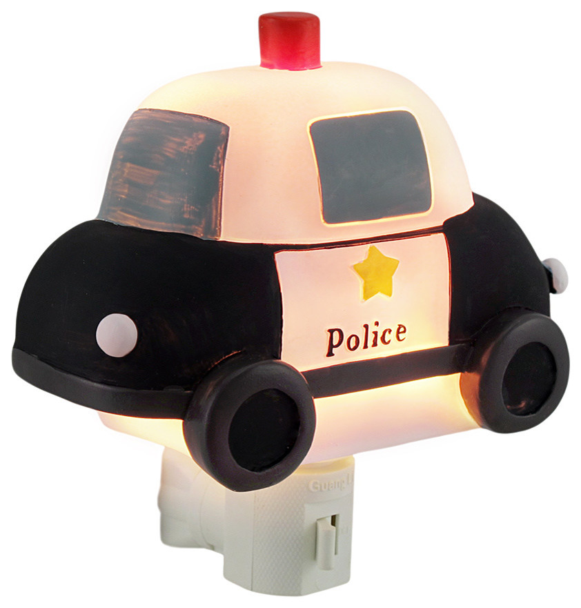Children`s Police Car Night Light Nite Lite