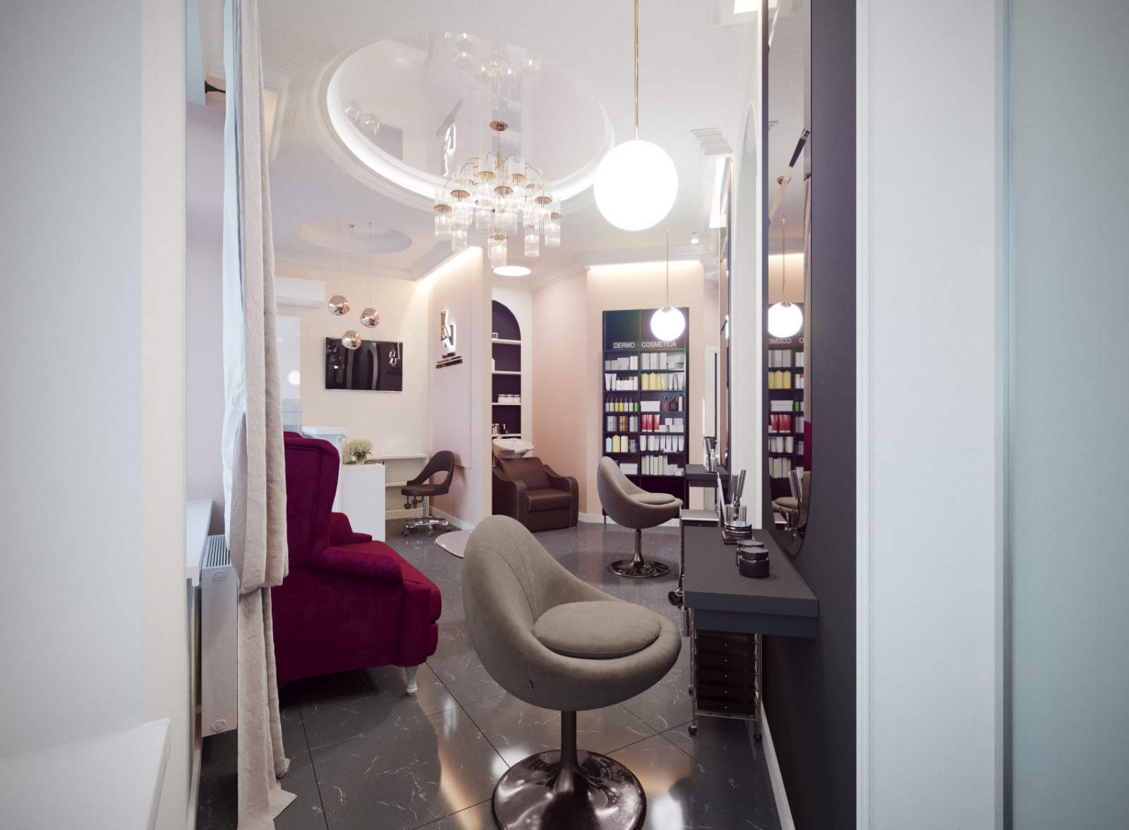 Салон  красоты "LENS". ( Площадь  52 кв. м. )