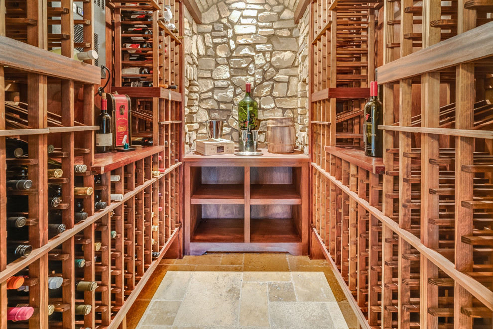 Inspiration for a mediterranean wine cellar in San Diego.