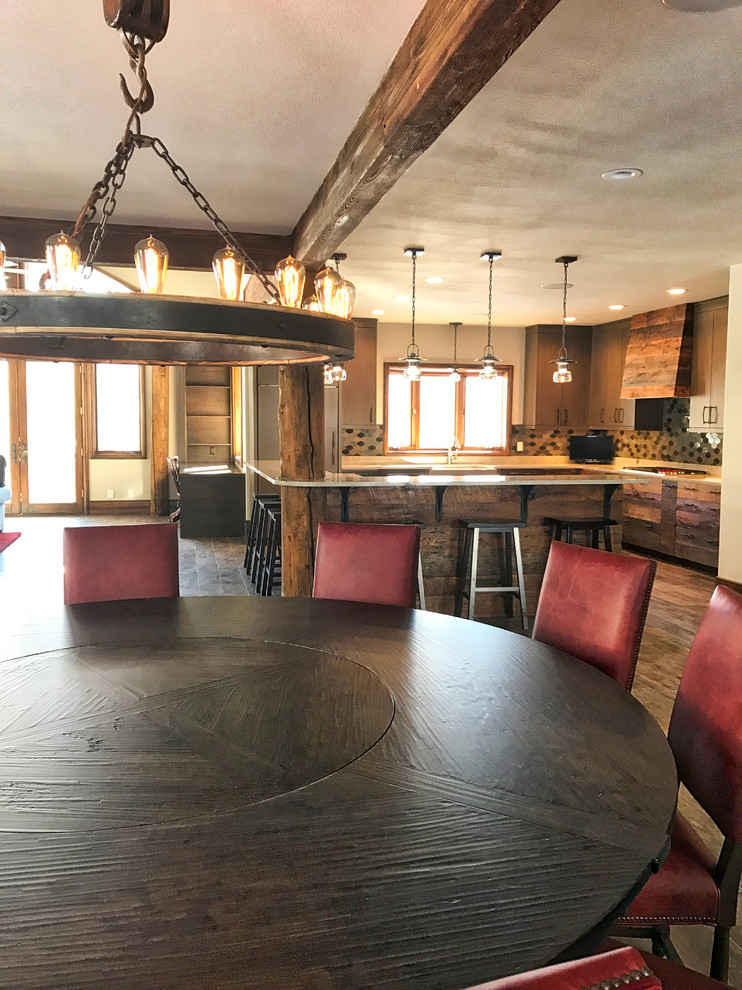 Photo of a country dining room in Denver.