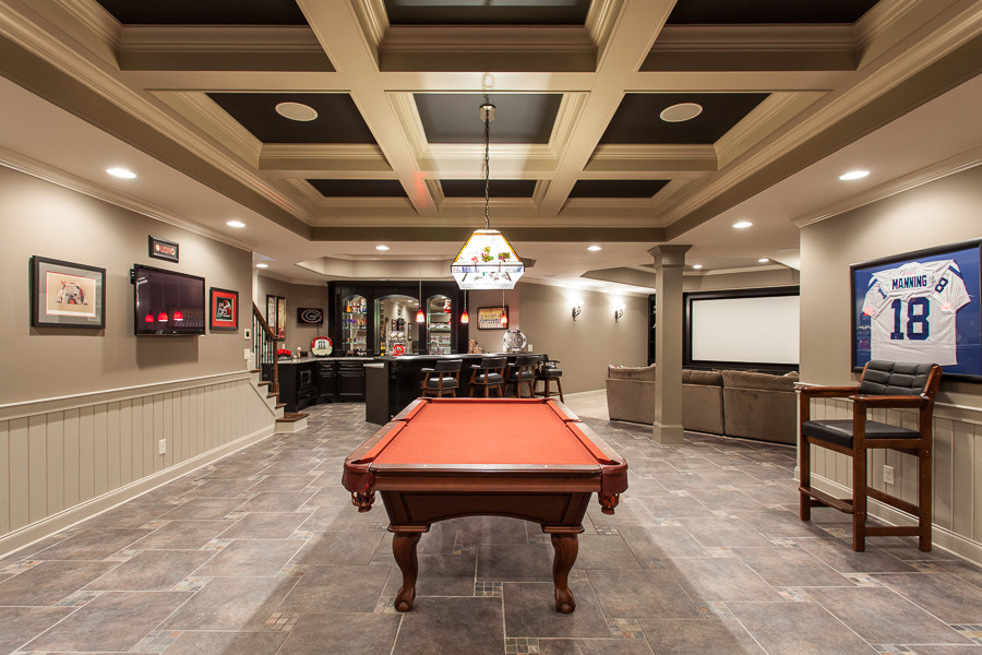 This is an example of a traditional basement in Atlanta.