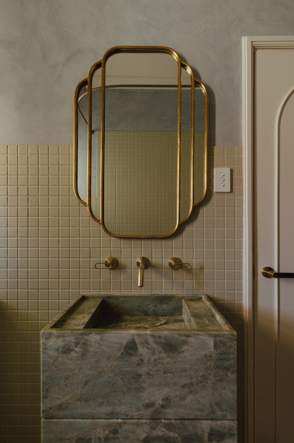Tender is the Stay transitional-powder-room