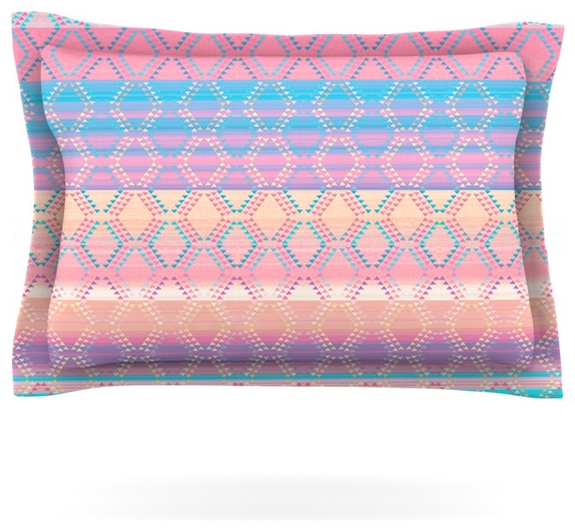 Nina May "Denin & Diam New Mexico" Pastel Pillow Sham, Woven, 40"x20"
