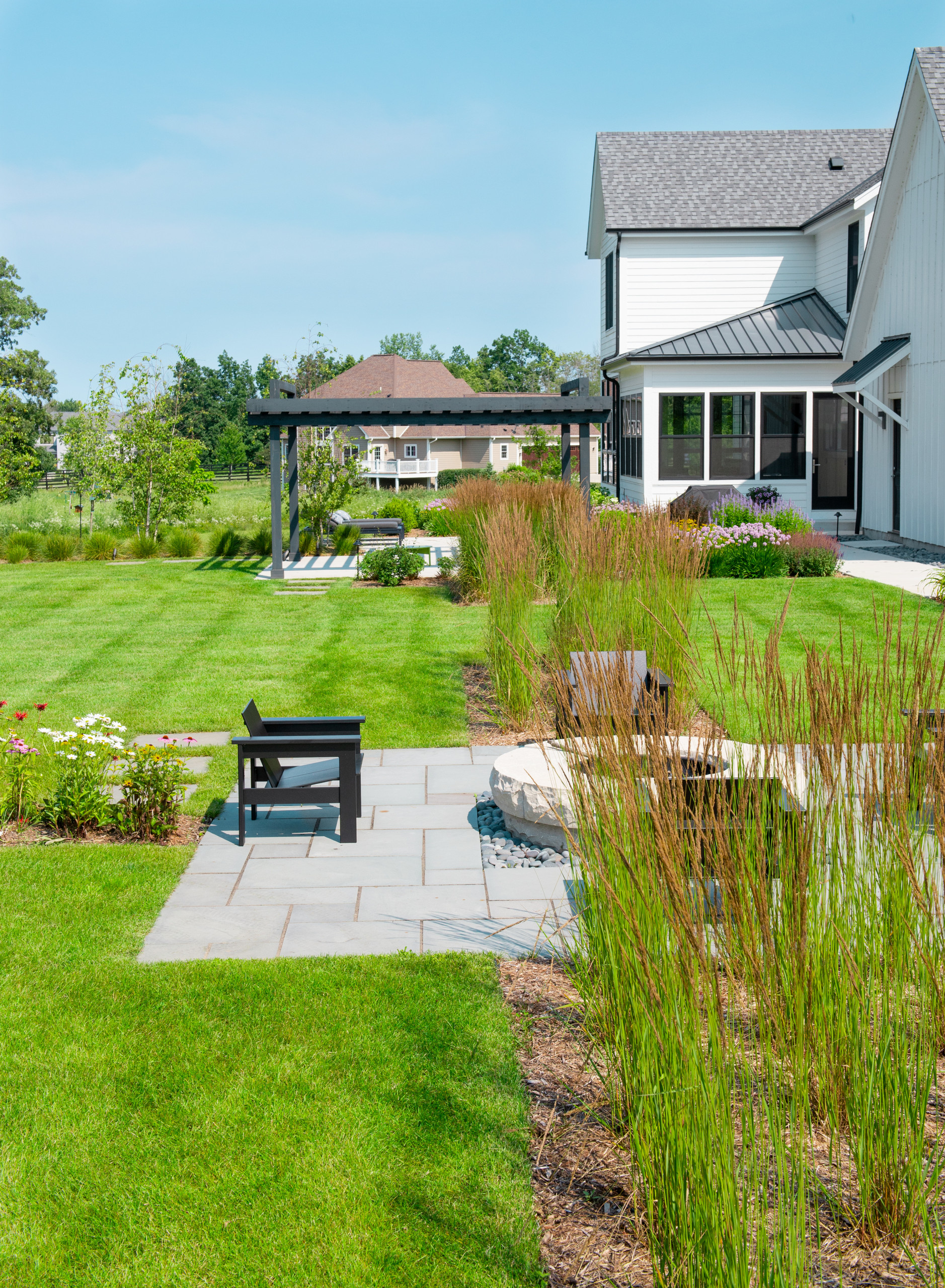 Modern Farmhouse Stone Fire Pit - Mequon, WI