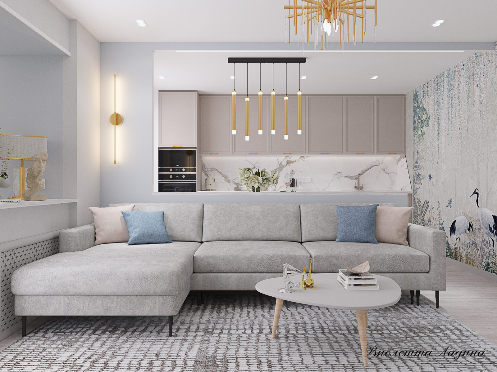 Квартира  в светлых тонах.. Двушка.