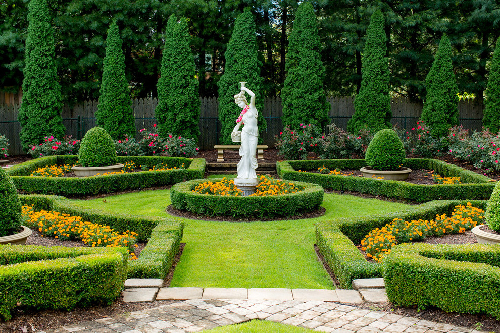 Design ideas for a traditional backyard formal garden in Other.