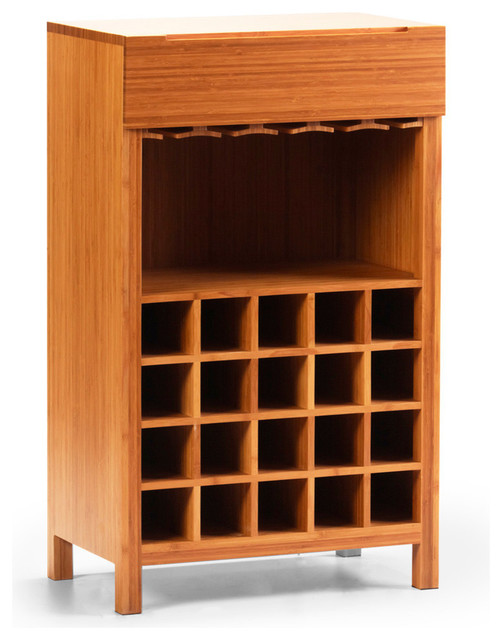 Greenington Orchid Wine Cabinet in Classic Bamboo - Caramelized