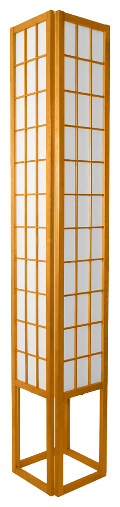 72" Window Pane Shoji Lamp, Honey