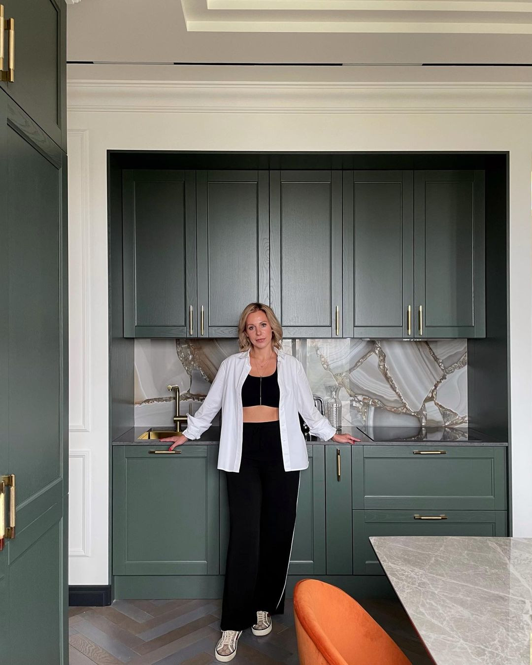 Кухня в цвете “Еловый лес”