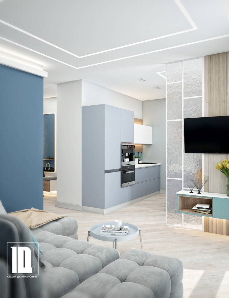 Гостиная, кухня, ТВ зона