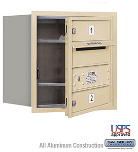 4C Horizontal Mailbox - 4 Door High Unit (16 1/2 Inches) - Single Column