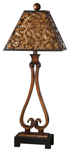 Uttermost Bracciano Lamp 15 x 9 x 36.25", Gold Bronze