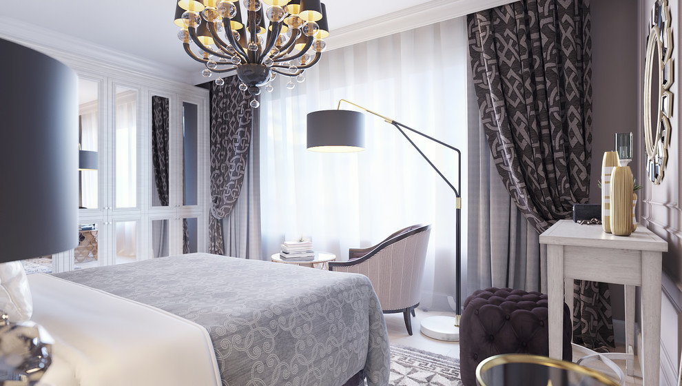 Дизайн спальни в коттеджном поселке