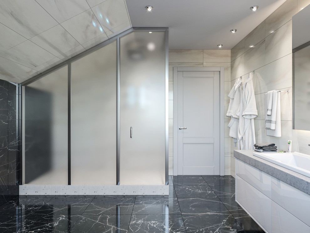 Дизайн интерьера мансарды дома (ул.Б.Зуевская)