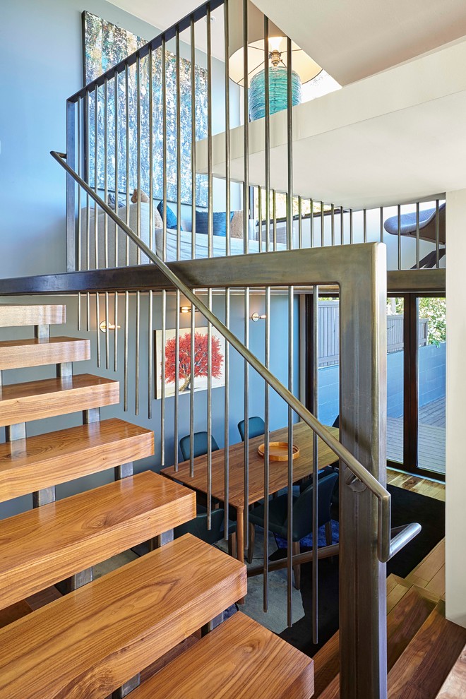 This is an example of a modern staircase in San Francisco.