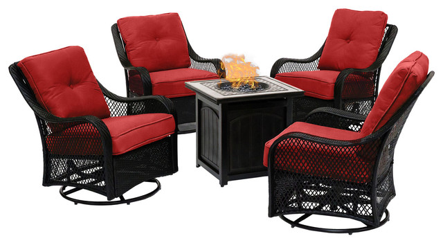 5 piece swivel patio set