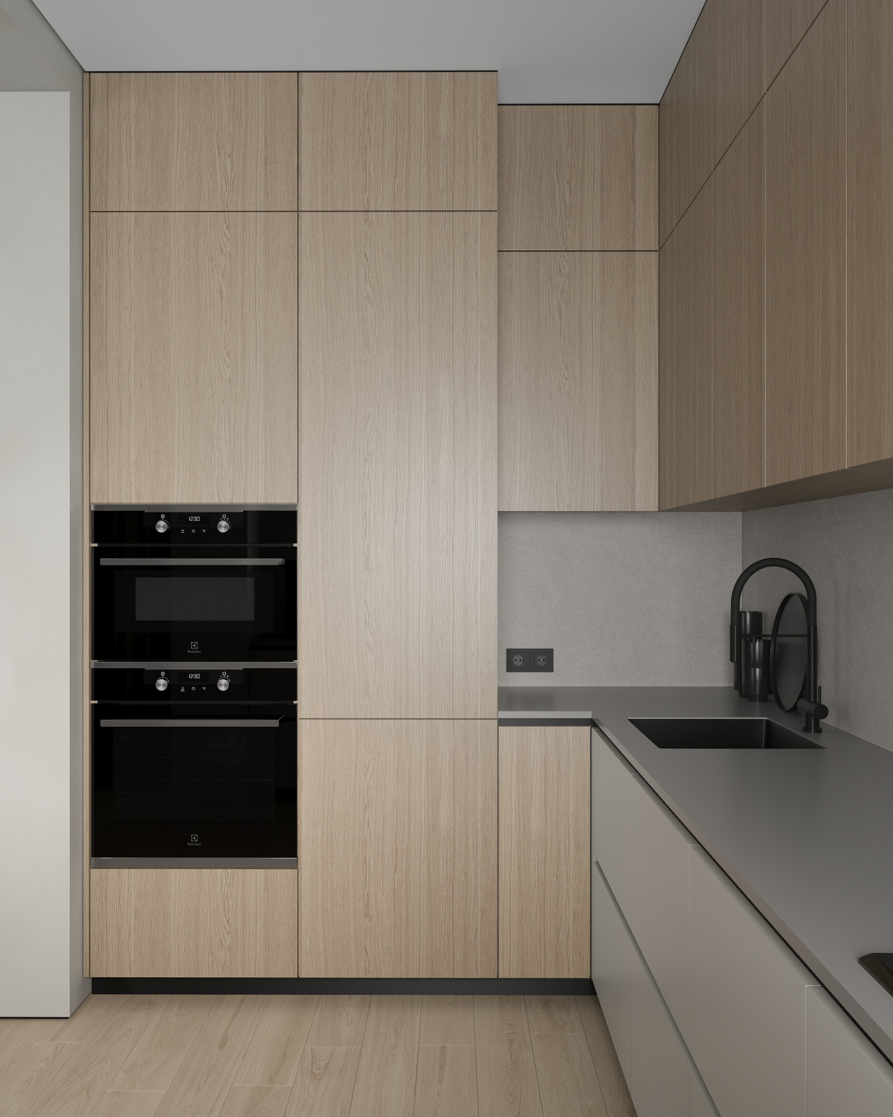 ЖК «Зенит», современный интерьер квартиры, построенный на контрастах