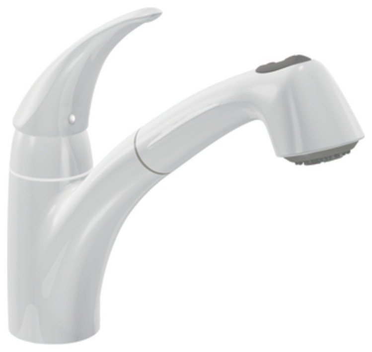Moen 7560V Extensa Single Handle Pullout Kitchen Faucet in Ivory