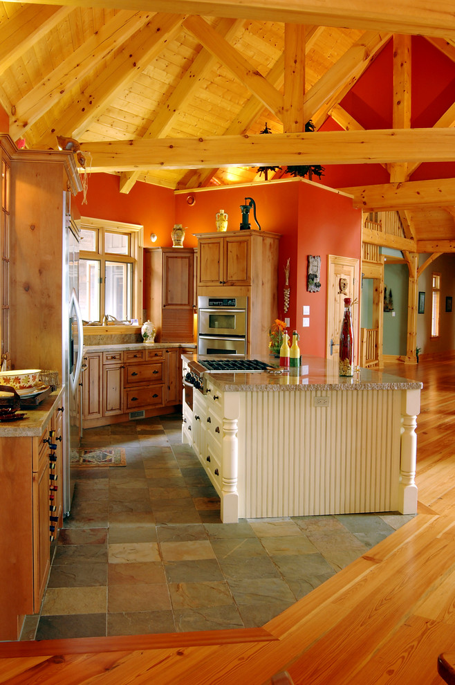 Inspiration for a rustic kitchen remodel in Vancouver