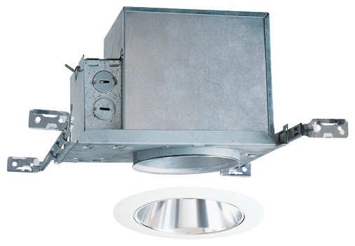 4-inch Recessed Lighting Kit with Clear Alzak Cone and White Trim