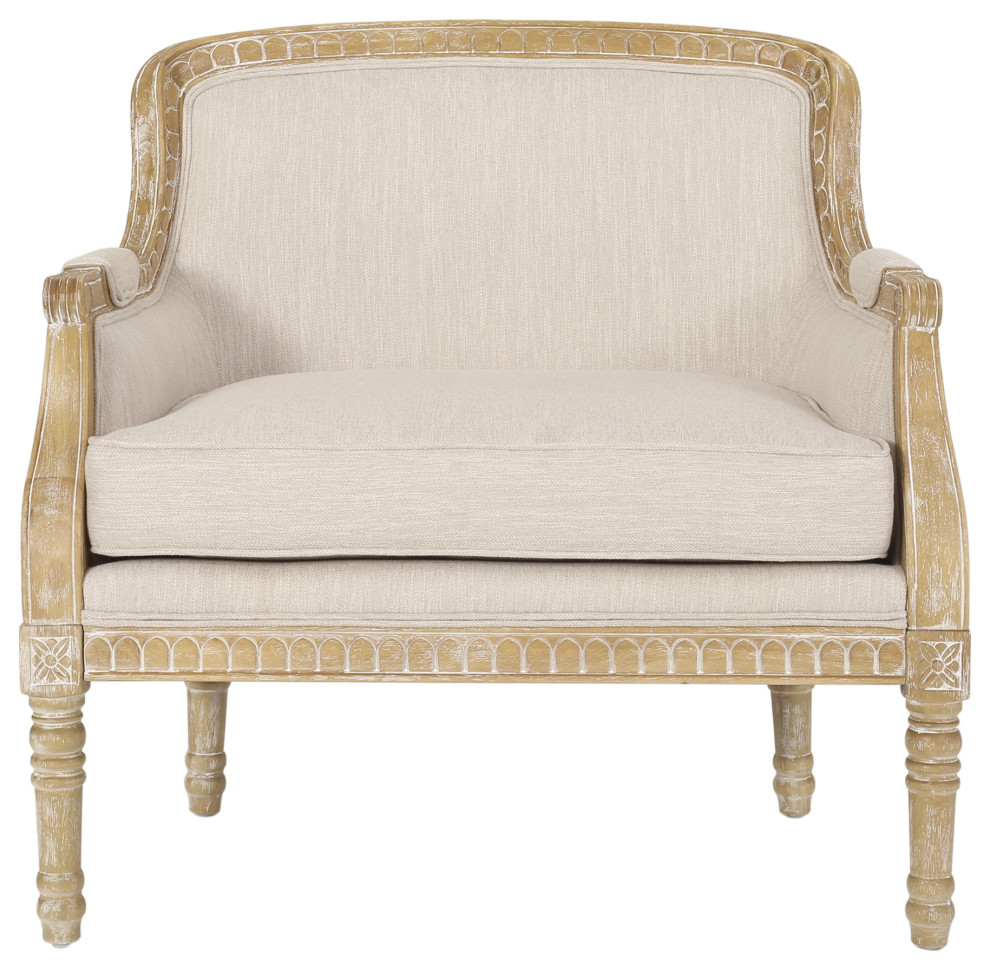 Bennion French Country Fabric Upholstered Club Chair French Country