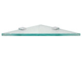 Triangle Glass Shelf with (2) Square Clamps - Contemporary