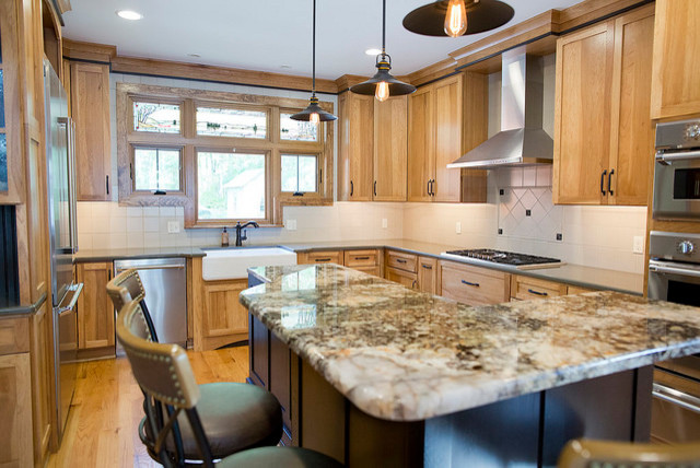 Kitchen - rustic kitchen idea in Boston