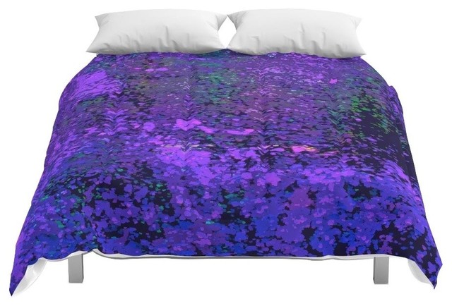 Society6 Deep Purple Passions Abstract Comforter Contemporary