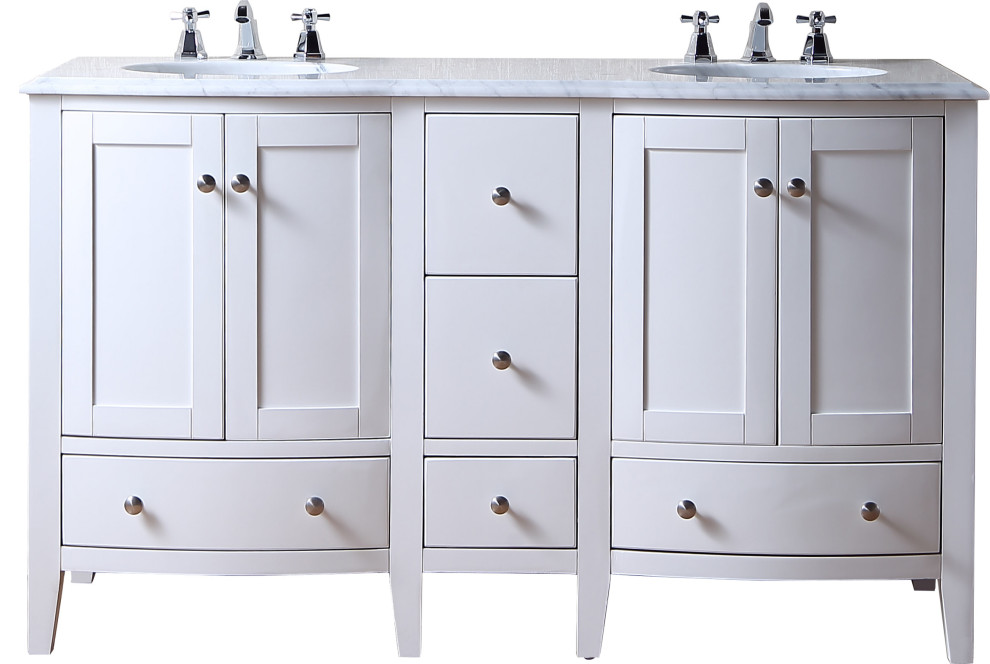 Locke Double Sink Vanity Transitional Bathroom Vanities And Sink