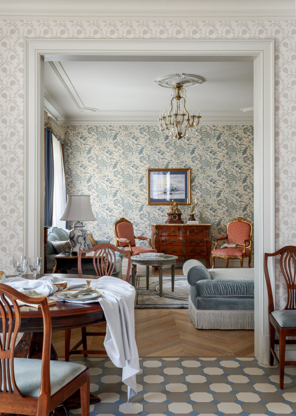 Интерьер дуплекса в поселке Бристоль Московская область часть. Левое крыло