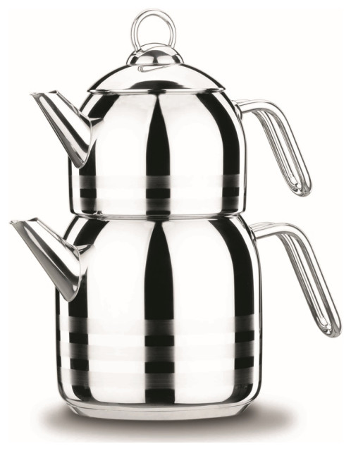 Teapots & Coffee Servers Korkmaz Droppa Stainless Steel Tea Kettle Teapots  grenland-havn.no