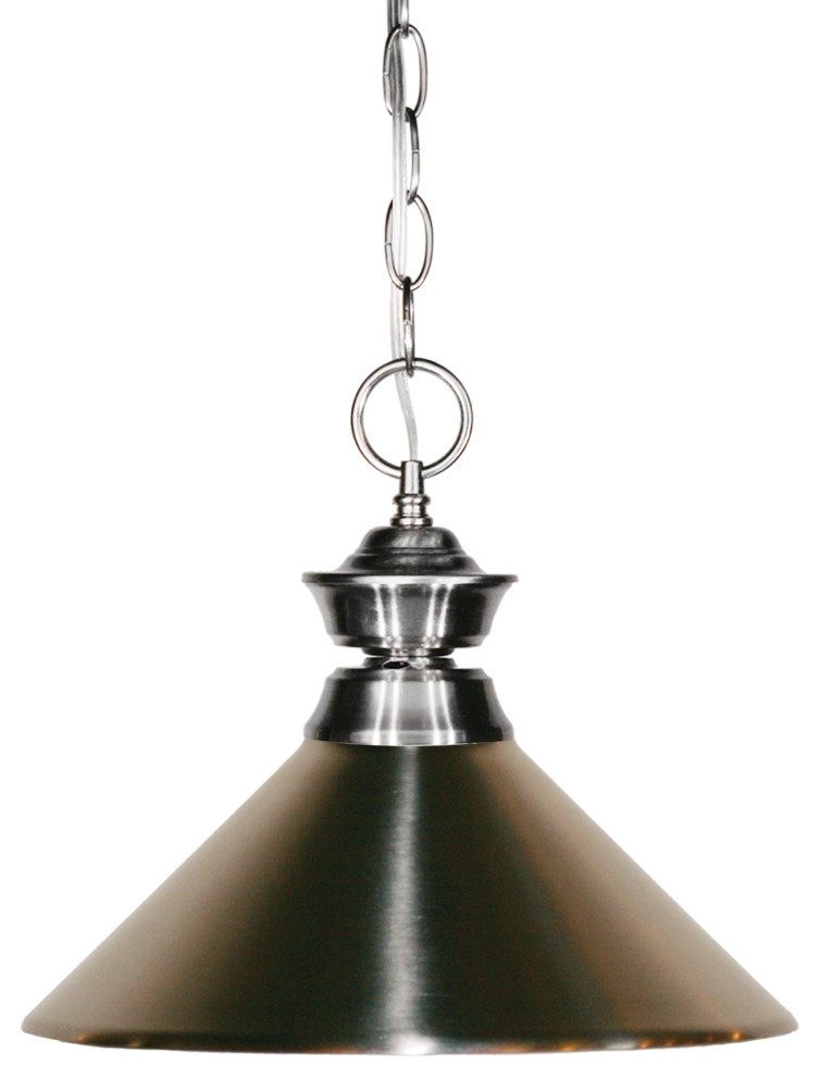Pendant Lights Collection 1 Light Pendant in Brushed Nickel Finish